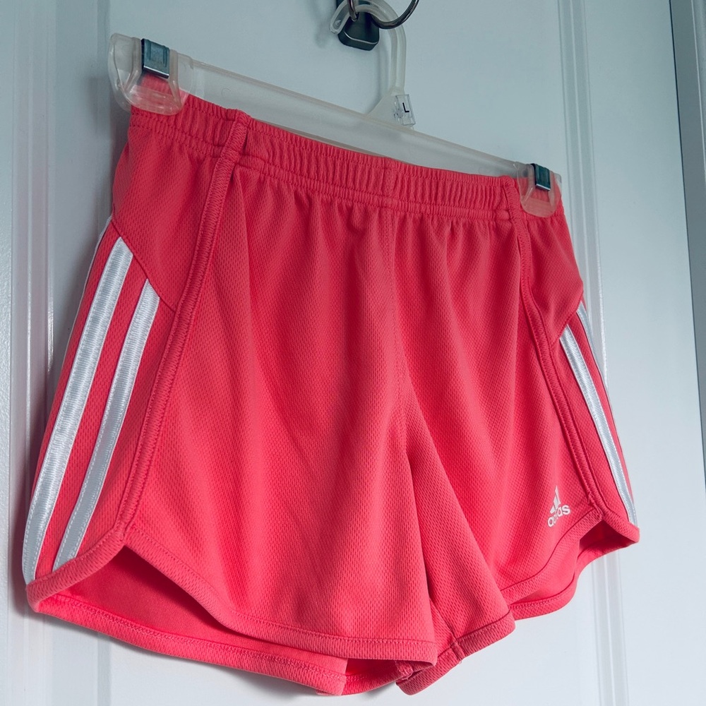 Adidas Pacer 3-Stripes Woven Shorts Girls Size Large 14 - Picture 3 of 8